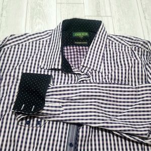 Inserch mens 4XL button up shirt flip cuff